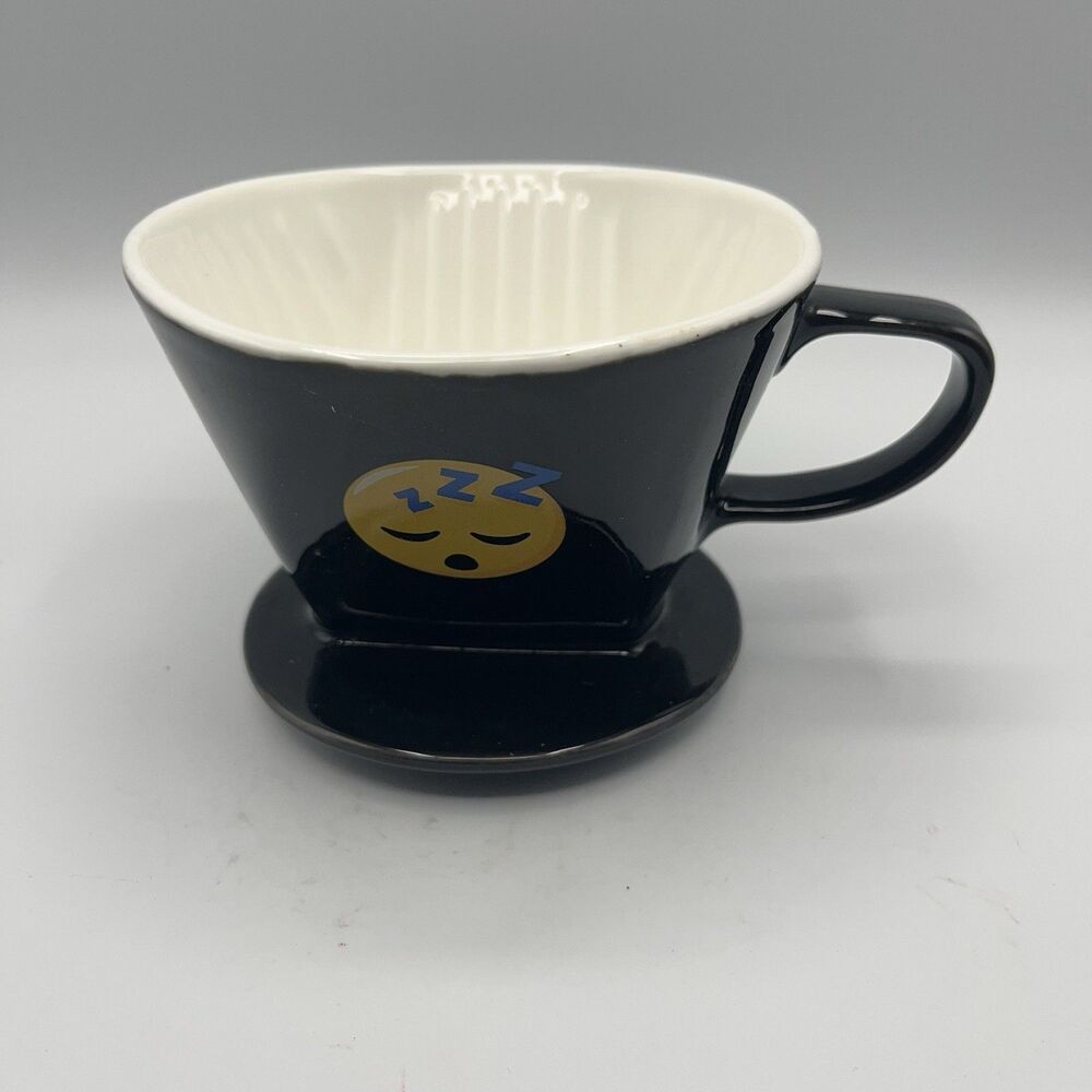 Pour over Coffee Maker, Single Cup Black Ceramic Coffee Dripper
